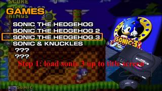 How to unlock sonic 3 and knuckles in sonic mega collection [upl. by Antebi32]