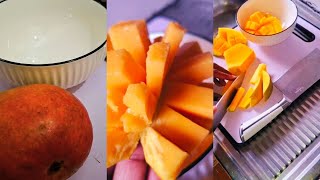 HOW TO CUBE A MANGO AND GET MANGO SLICES [upl. by Arah]