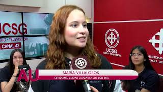 Entrevista a estudiantes del Liceo Los Delfines en UCSG Programa de radio y televisión [upl. by Adnimra]