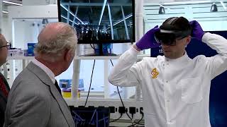 Prince Charles opens new AstraZeneca research center [upl. by Htrag]