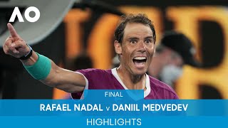 Rafael Nadal v Daniil Medvedev Highlights Final  Australian Open 2022 [upl. by Cynthia341]