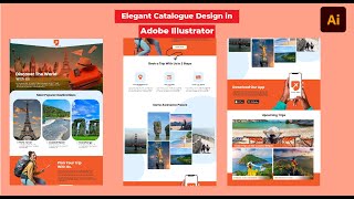 How To Design An Elegant Travel Company Catalogue Design in Adobe Illustrator [upl. by Hoes]