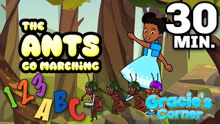 The Ants Go Marching  More Kids Songs and Nursery Rhymes  Gracies Corner Compilation [upl. by Yanahc]