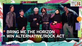 Bring Me The Horizon Win RockAlternative Act  The BRIT Awards 2024 [upl. by Leoine]