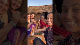 We showed our friends how to cook amp eat Ugali 🛖 tanzania masai ugali visittanzania travelers [upl. by Broida364]