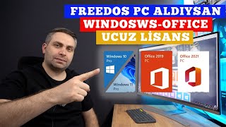 FREEDOS PC ALANLAR UCUZ LİSANSLAR BURADA  Windows 10 PRO11 PRO  Office WİNMAC [upl. by Llevel]