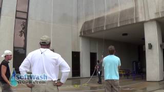 Soft washing is the environmentally friendly alternative to antiquated pressure washing [upl. by Ynabla491]