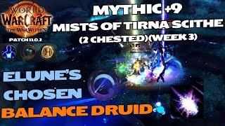 9 Mists of Tirna Scithe 2 Chested  Balance Druid PoV  World of Warcraft The War Within [upl. by Ekim814]