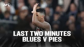 Last Two Minutes Carlton v Collingwood  Round 8 2024  AFL [upl. by Jaal822]