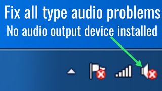 no audio output device installed windows 7  audio problem  service not running  you can teach [upl. by Omarr]