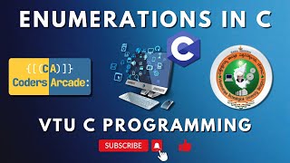 Enumerations In C Programming  VTU Latest Syllabus [upl. by Eitsyrc378]