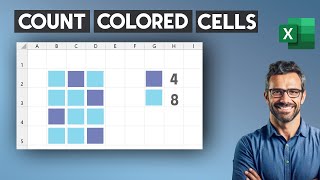 How to count colored cells in Excel  COUNT CELLS BY COLOR [upl. by Desmond639]