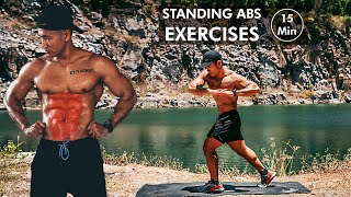 How To Get Six Pack Abs With Standing Sweating Abs Workout At Home [upl. by Enaenaj]