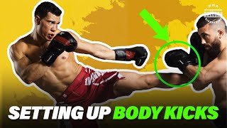 ADVANCED SPARRING DRILLS TO SET UP BODY KICKS  BAZOOKATRAININGCOM [upl. by Attelliw]