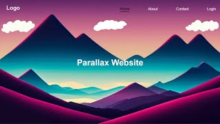 Parallax scrolling website using Html amp Css amp Js  How to create a website using Js [upl. by Ainnos]