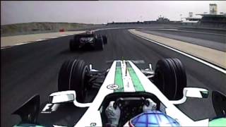 Button amp Coulthard  Bahrain  Crash 2008 [upl. by Malvin274]