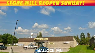 UPDATE Dollar General Store In Hallock MN Will Reopen Sunday [upl. by Rolyks697]