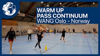 Passing Exercise  Pass Continuum  Handballtraining WANG Røe  Handball inspires deutschenglish [upl. by Llerrehc]