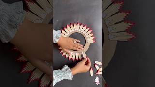 Beautiful wall hanging craft ideas with Match sticks youtubeshorts shorts wallhanging [upl. by Wiltz]