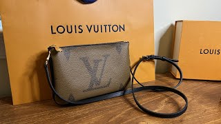 Louis Vuitton Double Zip Pochette Monogram Review [upl. by Glenda]