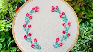 Simple and beautiful hoop art embroidery tutorial [upl. by Nasaj448]