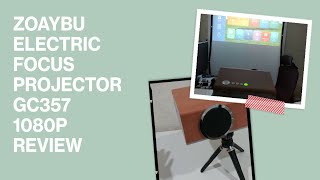 ZOAYBU Electric Focus Projector GC357  5G 1080p 600 ANSI Lumens Native 1080P Review [upl. by Hortensa]