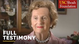 Jewish Survivor Irma Illes Full Testimony  USC Shoah Foundation [upl. by Estevan]