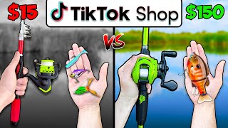 15 vs 150 TikTok Shop Budget Fishing Challenge [upl. by Aicad647]