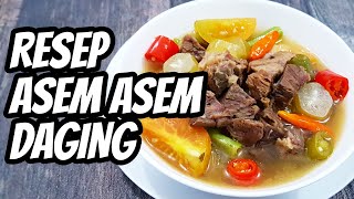 Resep Cara Membuat Asem Asem Daging Sapi Belimbing Wuluh Enak dan Sederhana  ReMaNa [upl. by Eekaz]