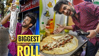 20 inch roll WHAT😱 কলকাতার সেরা রোল Egg chicken mutton cheese paneer 😍🔥 [upl. by Acyssej]