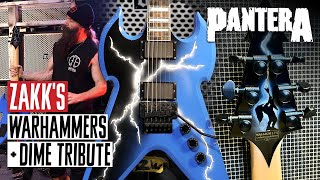 Zakk Wyldes Dimebag Darrell Tribute amp Wylde Audio Warhammer Guitars on Tour with Pantera [upl. by Yllehs]