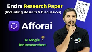 Research Paper Using Afforai Including Results and Discussion II No ChatGPT anymore  Best AI Tool [upl. by Ynaffad]