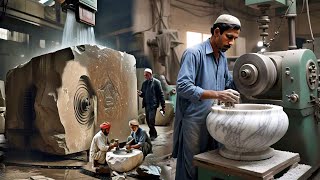 Sculpting Marvels Inside the Workshop of Stone Artisans [upl. by Taddeo]