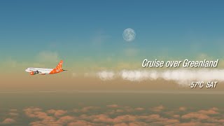 Cruise over Greenland  MSFS2020  Winter [upl. by Adnulahs427]