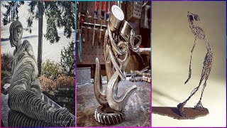 Scrap Metal Sculpture Artwork  Beautiful Recycle Metal Art Ideas Compilation [upl. by Corrinne]