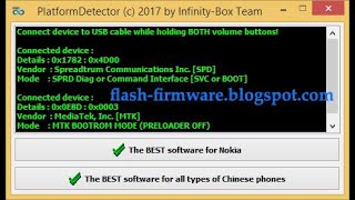 how to check All Mobile  Platform Detector v100 MTK SPD Qualcomm usb ports [upl. by Rednael]