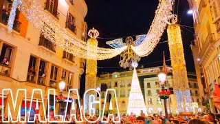 MALAGA CHRISTMAS ILLUMINATION 2023 COSTA DEL SOL ANDALUCÍA SPAIN 4K [upl. by Wylen789]