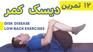 تمرینات دیسک کمر، درمان درد کمر Lumbar disc disease exercises degenerative disc exercise [upl. by Lipson]