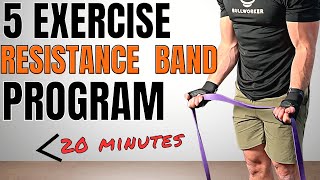 Simple 5 Exercise Resistance Band Program [upl. by Naghem534]