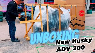 Unboxing SYM Husky ADV 300  New Color 2024 [upl. by Doowle]