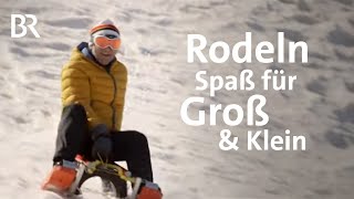 Rodeln Spaß im Schnee für Groß und Klein  freizeit  Doku  BR [upl. by Leunamne]