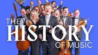 🤣 Orchestra plays THE HISTORY OF MUSIC  cavemen to Barbie [upl. by Bald]