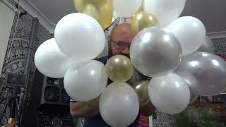 139 How to make 21 balloon arch with blow to pop Tangobaldy Fun [upl. by Ynneb377]