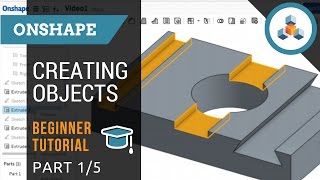 Beginner Tutorial 15  Onshape 3D CAD  Creating Sketches and Objects [upl. by Pollock]