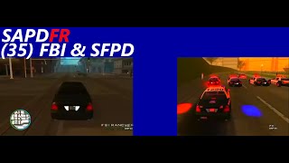 GTA SA MOD SAPDFR POLICE SFPD SAN FRANCISCO amp FBI PATROL SHOOTING FIRE CHASES PURSUITS ARMED ROBBERY [upl. by Vikki424]