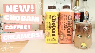 NEW Chobani Cookie Dough amp Cinnamon Coffee Cake Creamer Taste Test [upl. by Freeman]