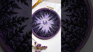 Purple moonscape 💜 watercolor embroidery [upl. by Bradway319]