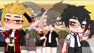 Haikyuu Reacting to their daily events Haikyuu Gacha Club Ships Contained [upl. by Naid822]