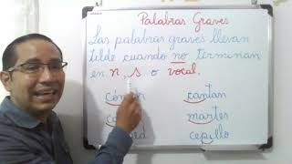 Palabras Graves con tilde y sin tilde Para Cuarto de Básica [upl. by Aniras]