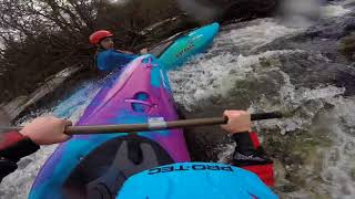 New Pyranha Machno custom ripping a high River Dee [upl. by Mcfarland714]